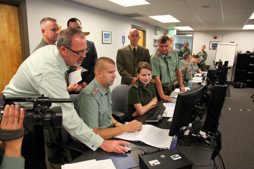 Participants interact during exercise Vigilant Eagle 13