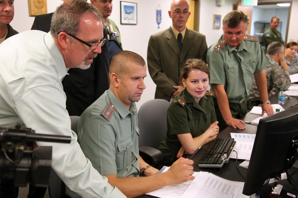 Participants interact during exercise Vigilant Eagle 13