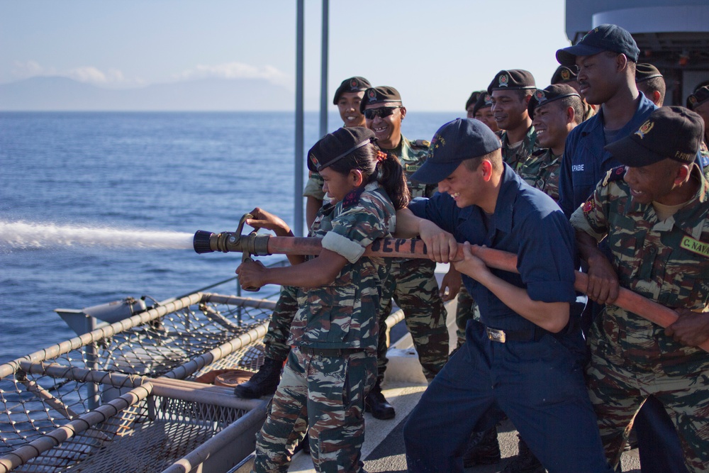 Timor-Leste sailors train aboard USS Denver