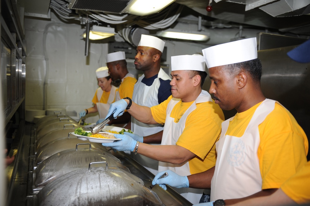 USS Nimitz officers serve crew