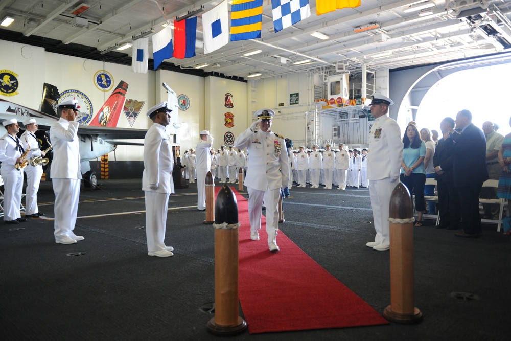 Capt. Andrew J. Loiselle relieved Capt. Brian E. Luther as commanding officer of the aircraft carrier USS George H.W. Bush