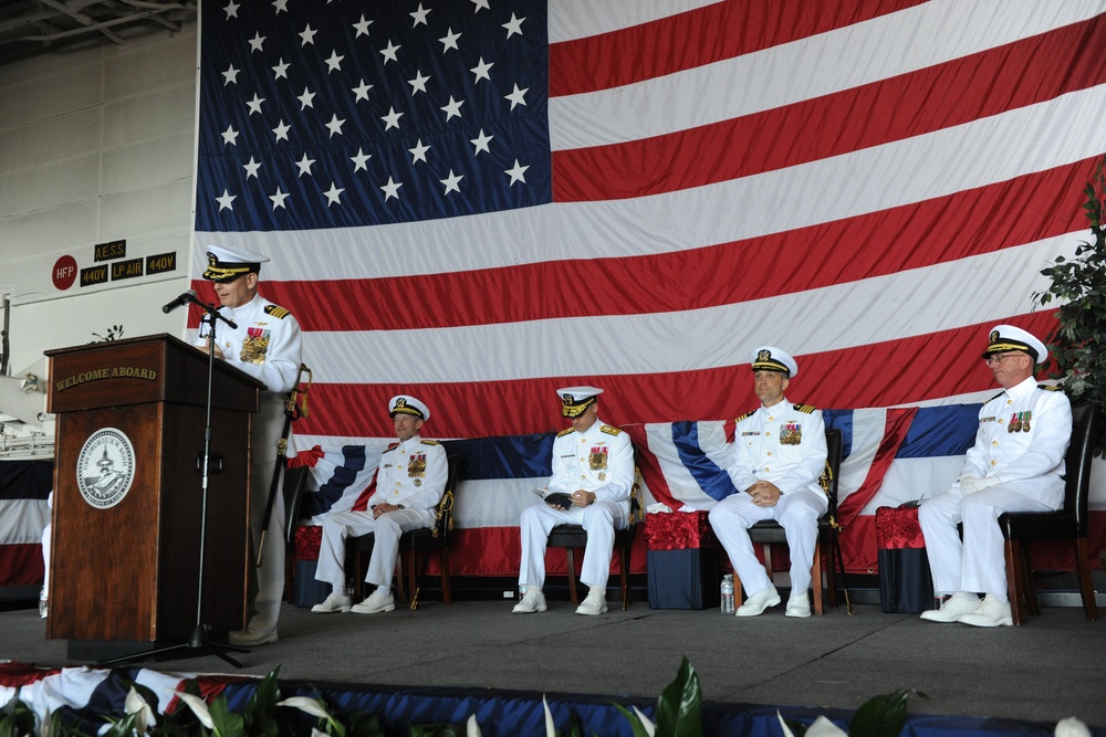 Capt. Andrew J. Loiselle relieved Capt. Brian E. Luther as commanding officer of the aircraft carrier USS George H.W. Bush