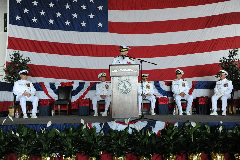 Capt. Andrew J. Loiselle relieved Capt. Brian E. Luther as commanding officer of the aircraft carrier USS George H.W. Bush