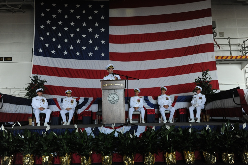 Capt. Andrew J. Loiselle relieved Capt. Brian E. Luther as commanding officer of the aircraft carrier USS George H.W. Bush