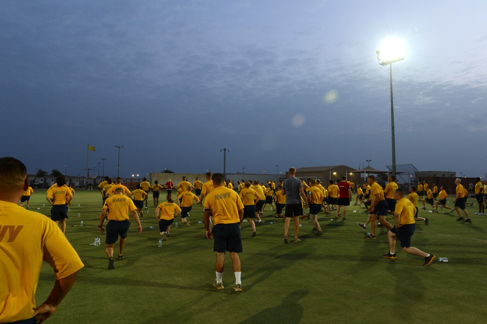 NMCB 11 Detachment HOA physical training
