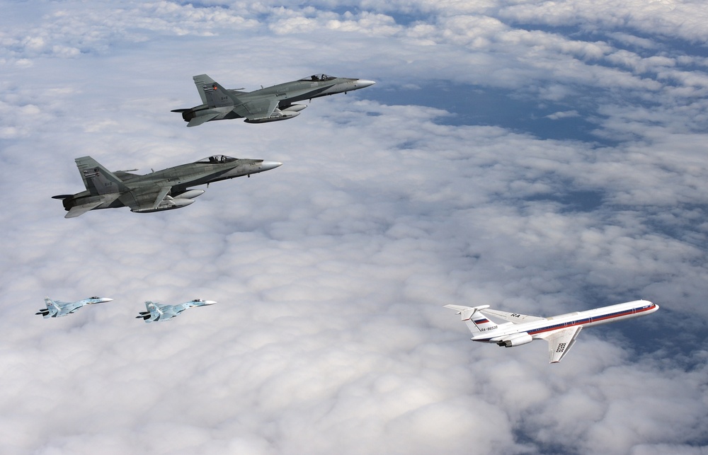 Vigilant Eagle 13 - Overall of CF-18 Hornets, &quot;TOI&quot; aircraft, and Russian fighters