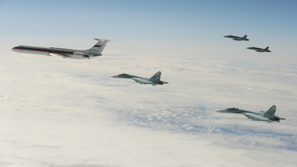 Vigilant Eagle 13 - Overall with Royal Canadian CF-18 Hornets, the &quot;TOI&quot; aircraft, and Russian Federation Fighters