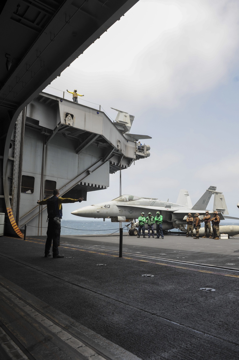 USS Nimitz flight deck action