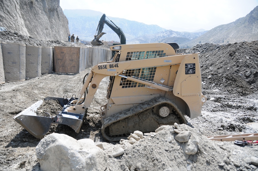 Engineers repair road