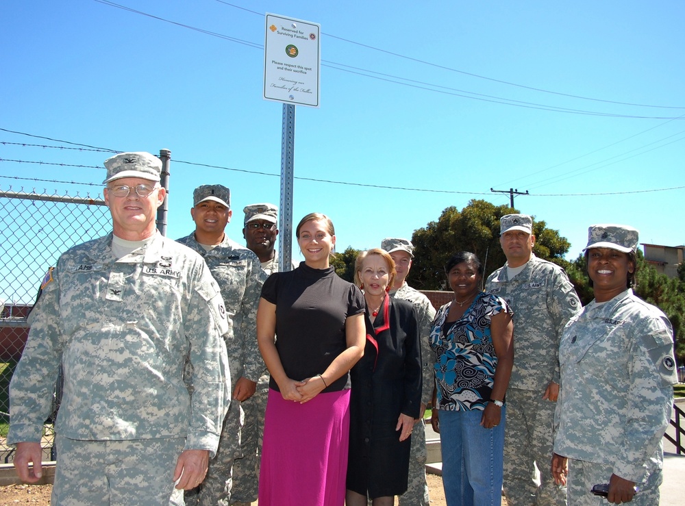 311th ESC dedicates parking space for Gold Star families