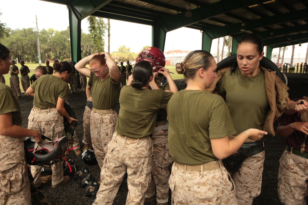 Photo Gallery: Marine recruits battle during bayonet training on Parris Island