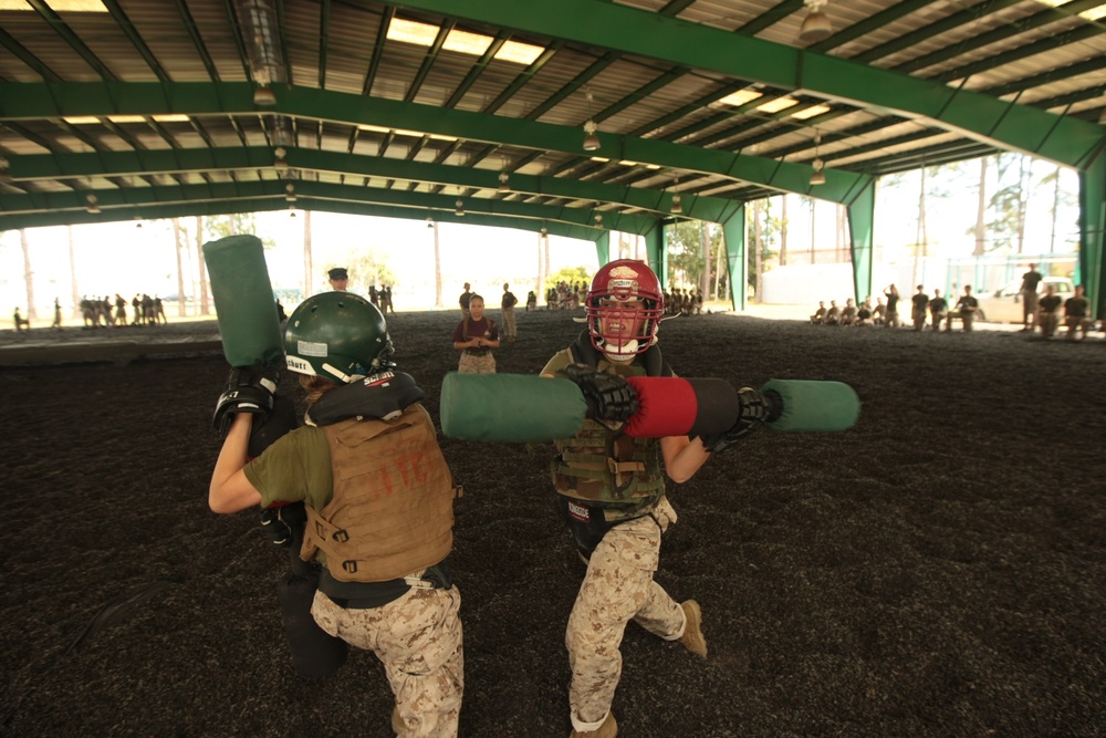 Photo Gallery: Marine recruits battle during bayonet training on Parris Island