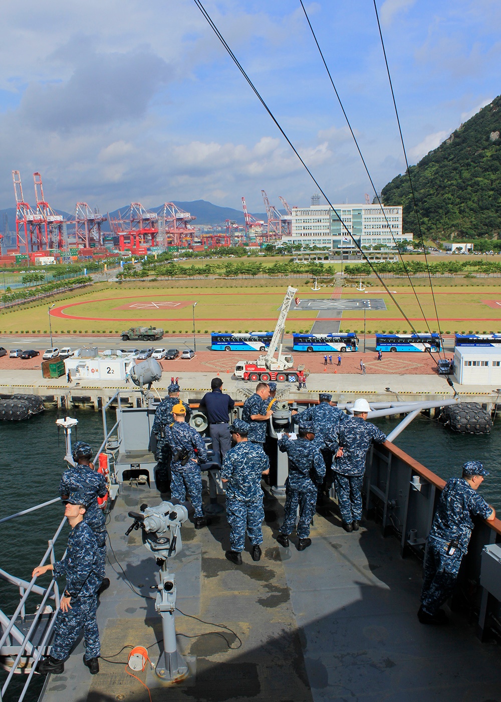 USS Blue Ridge port visit in South Korea