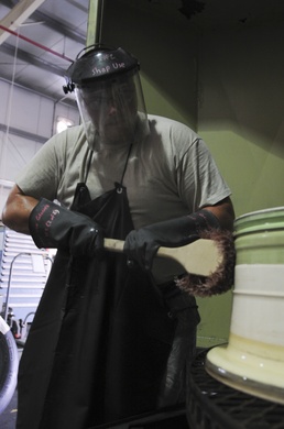 Scrubbing the grease