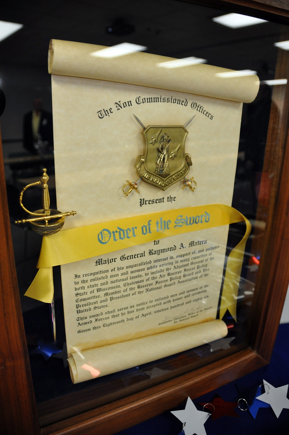 Retired adjutant general's Order of the Sword on display at Wisconsin Department of Military Affairs