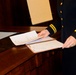 Judge advocate prepares for a court-martial