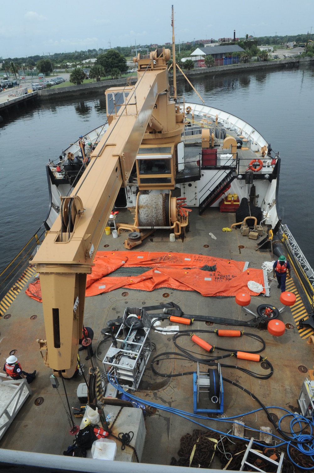 Coast Guard Cutter Oak oil spill exercise