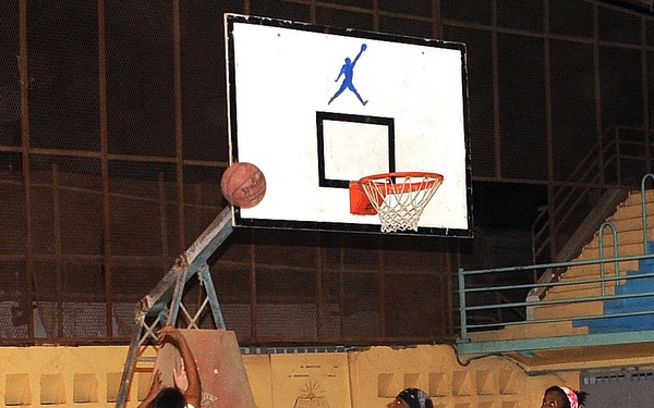 A friendly game of basketball