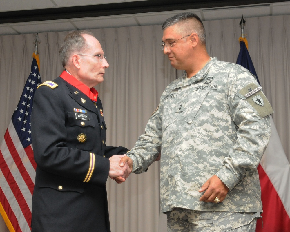 Col. Springer retirement, Texas State Guard
