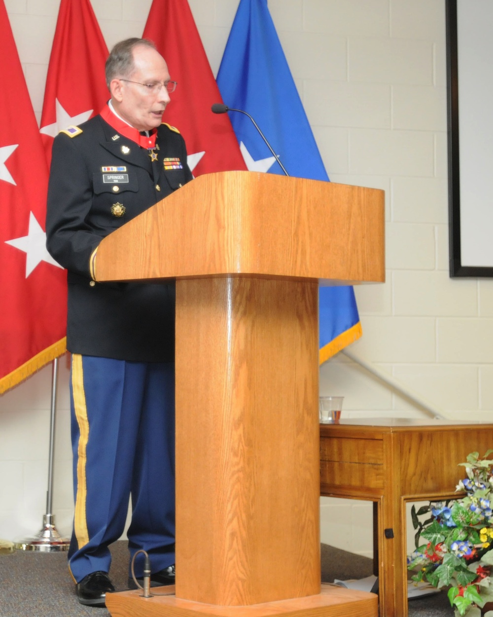 Col. Springer retirement, Texas State Guard