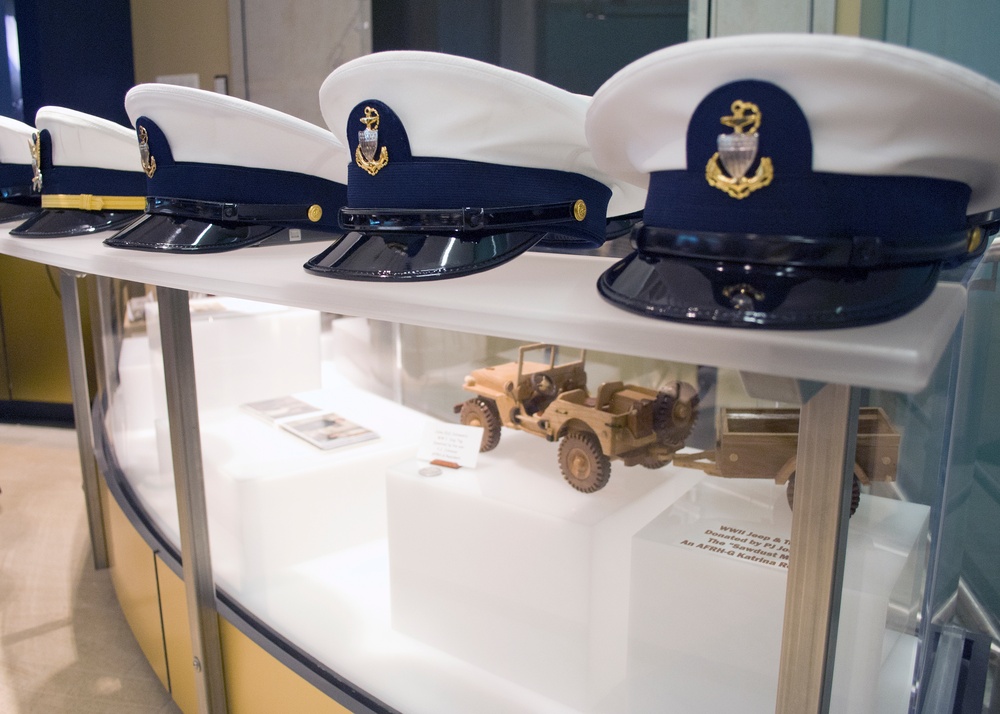 US Coast Guard members from around the national capital region gathered at the Armed Forces Retirement Home in Washington, DC, to help retirees celebrate the Coast Guard's 223rd birthday