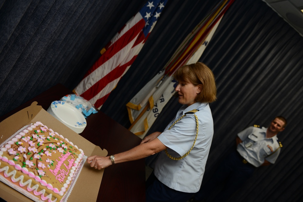 Congratulatory celebration for Coast Guard rear admiral select