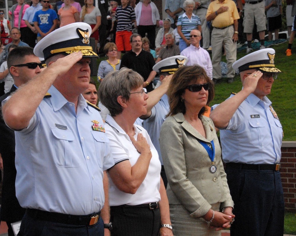 Senior USCG leaders at memorial service