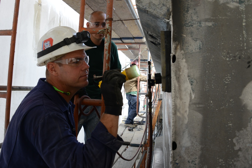 Coast Guard inspects repair work on ferry