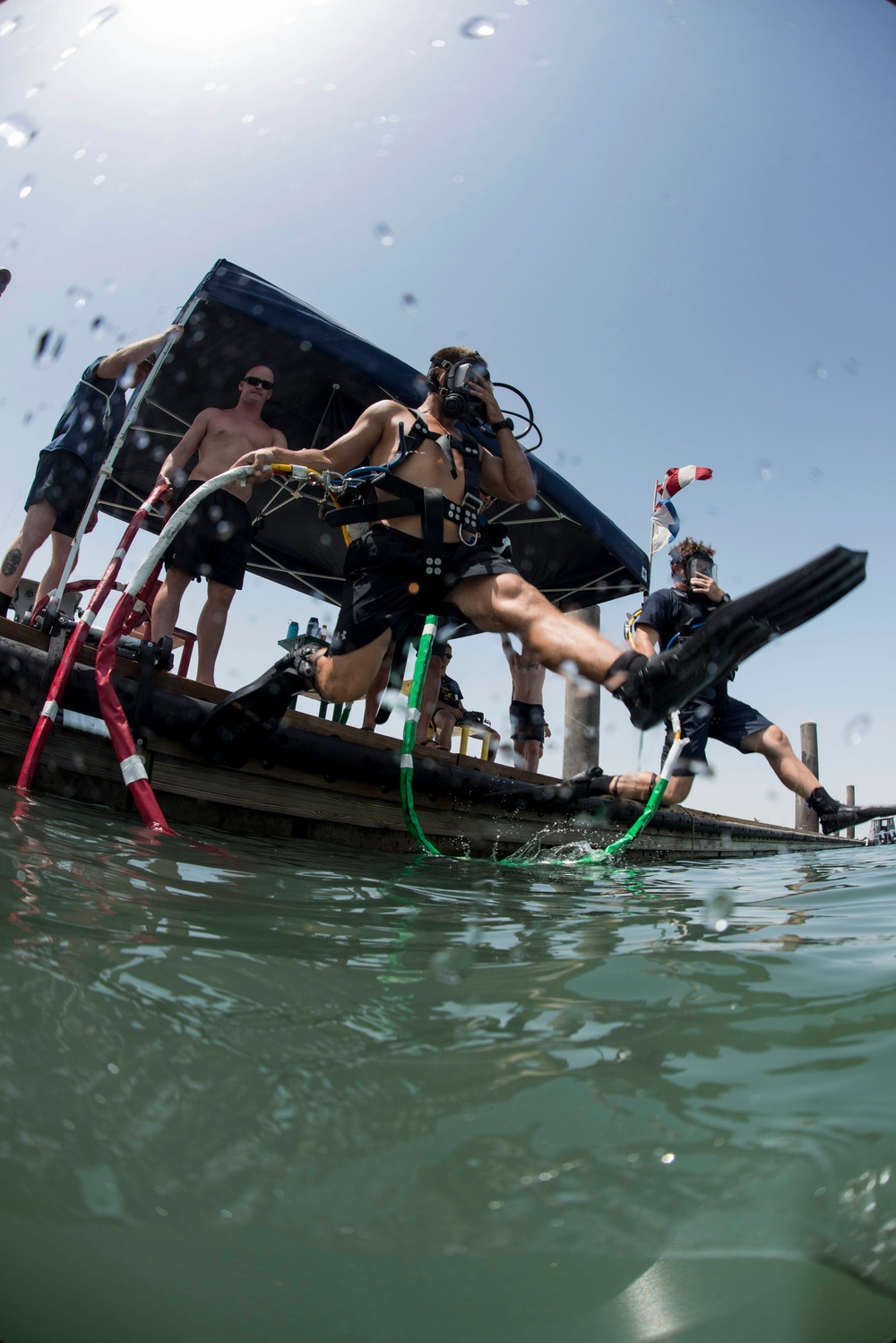 Surface supplied training dive