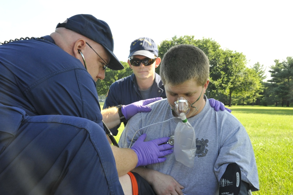 Coast Guard Yard fire house drill