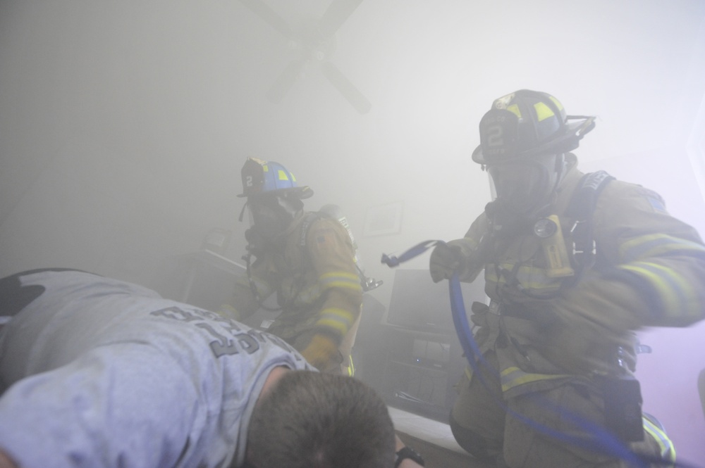 Coast Guard Yard fire house drill