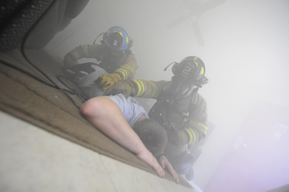 Coast Guard Yard fire house drill