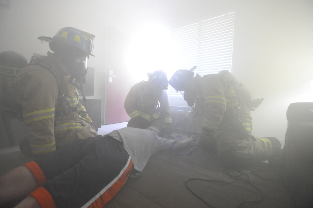 Coast Guard Yard fire house drill