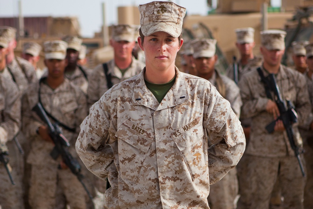 CLR-2 Marines stand with leadership