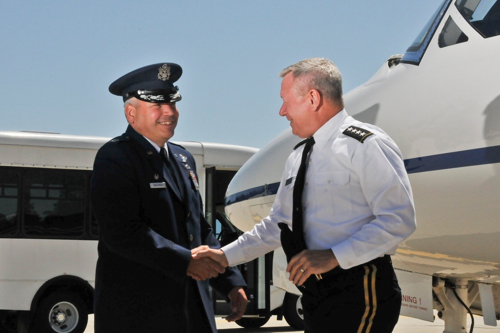 Welcoming the chief of the National Guard Bureau