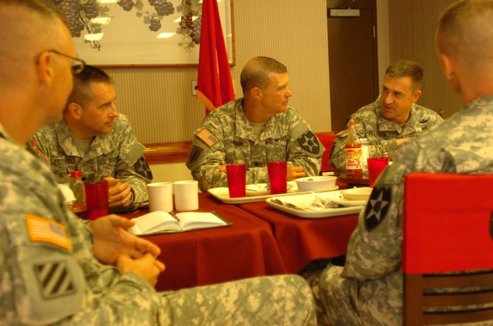 Brig. Gen. Peterson visits 210th Fires Brigade