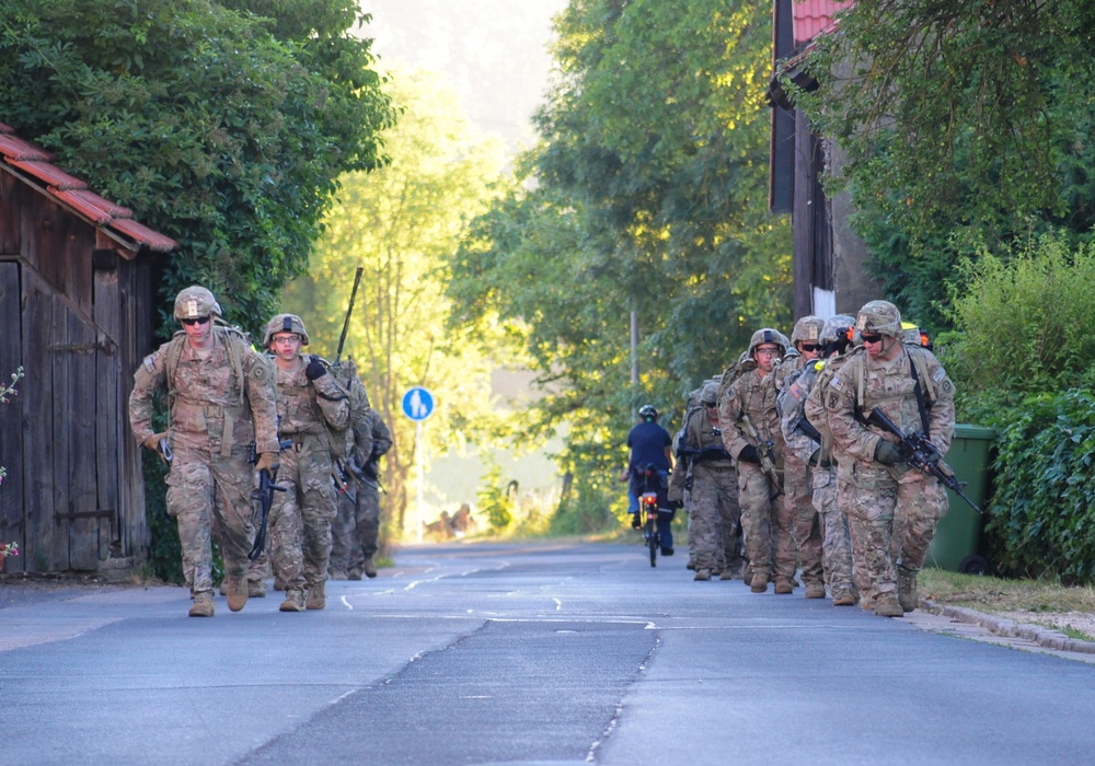 2CR soldiers conduct an 18.63 mile foot march