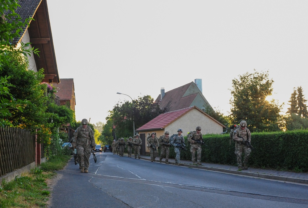 2CR soldiers conduct an 18.63 mile foot march