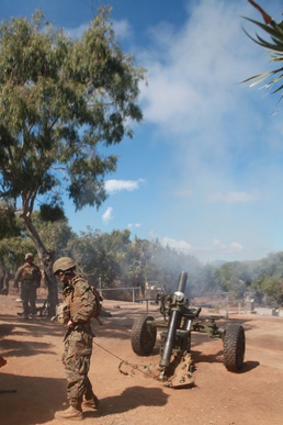 Testing mortar skills in the hills of Australia