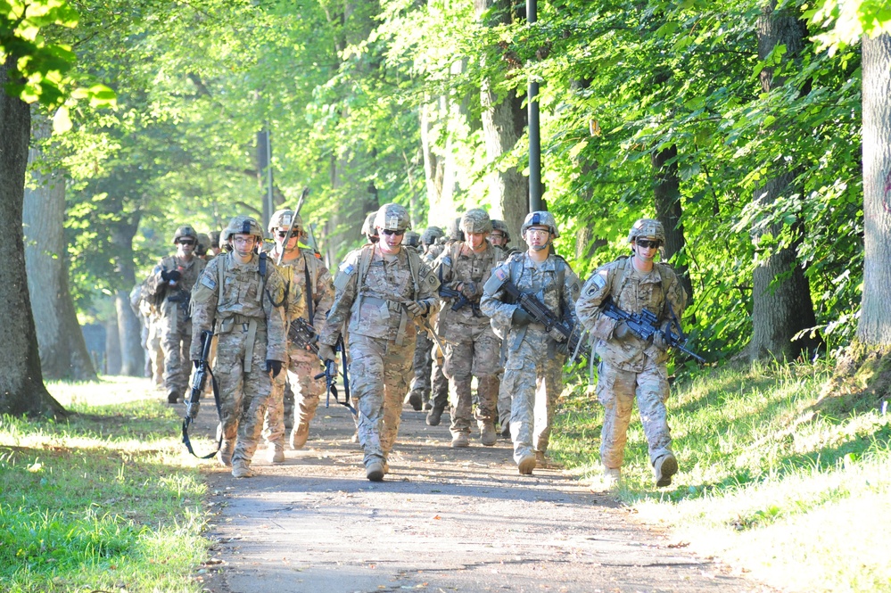 2CR soldiers conduct an 18.63 mile foot march