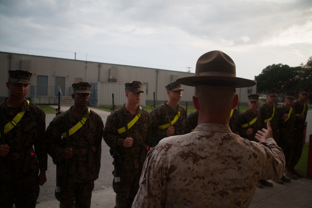 Photo Gallery: Marine recruits learn security procedures on Parris Island