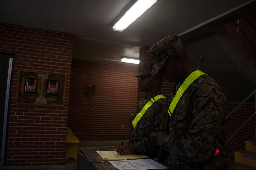 Photo Gallery: Marine recruits learn security procedures on Parris Island