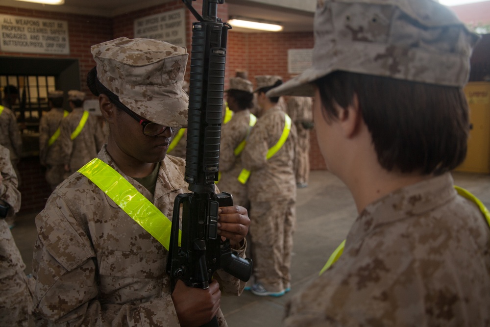 Photo Gallery: Marine recruits receive rifles, equipment on Parris Island