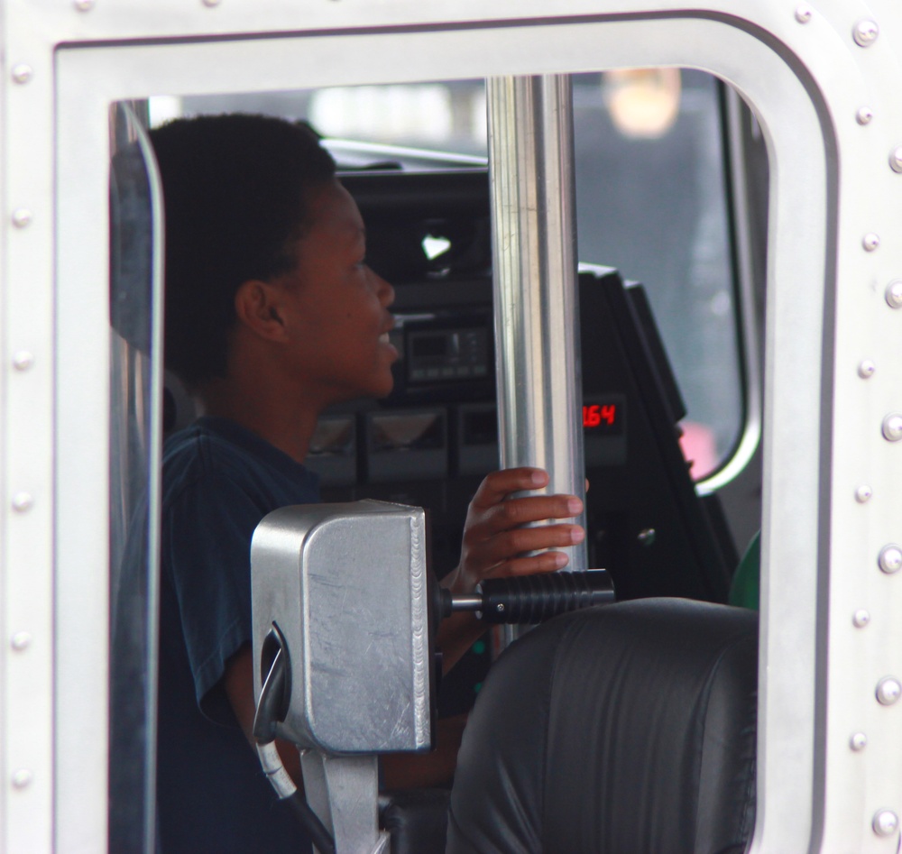 Kids visit Station Belle Isle