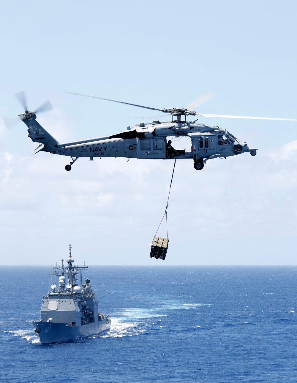 USS Gettysburg transits the Atlantic Ocean