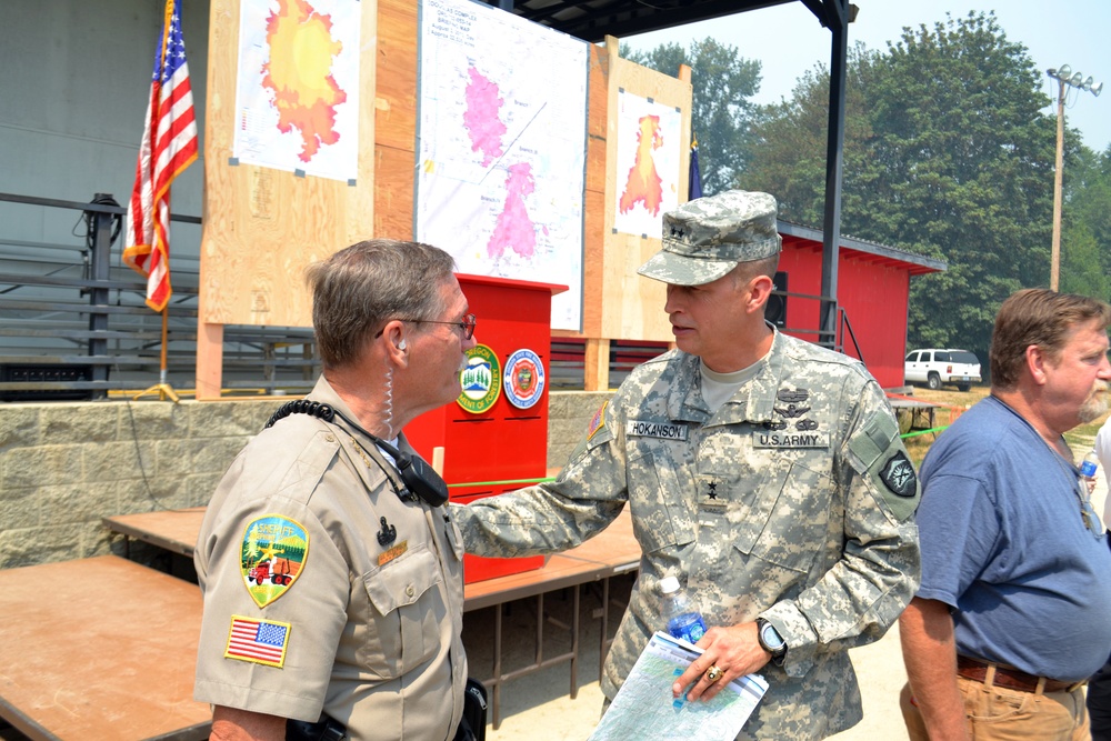 Adjutant general works with state agencies in wildfire response