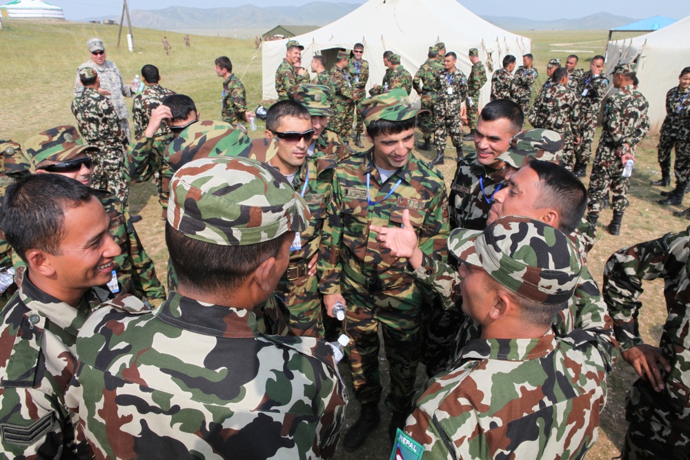 Multinational troops prepare for FTX at Five Hills Training Area, Mongolia