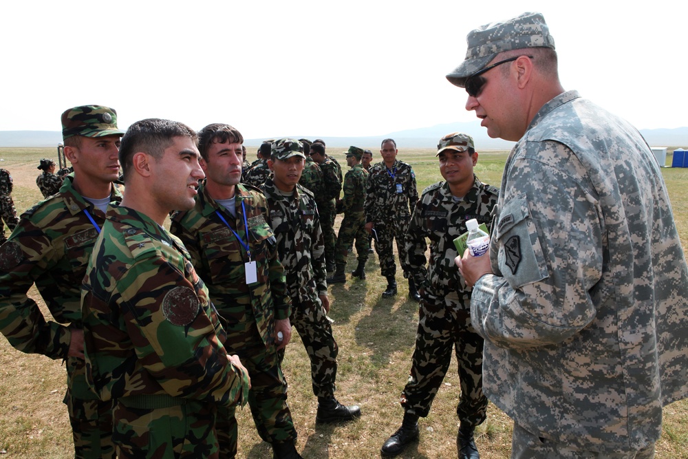 Multinational troops prepare for FTX at Five Hills Training Area, Mongolia