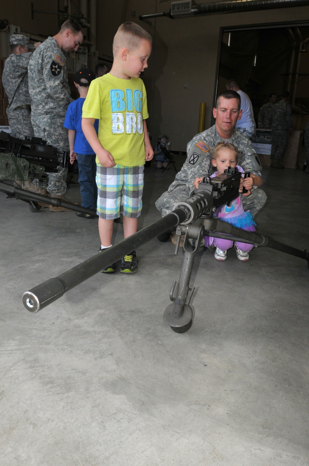 Father teaches children about 50 Cal