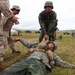 US Marines, ROTC Cadets and Mongolian troops participate in first aid training
